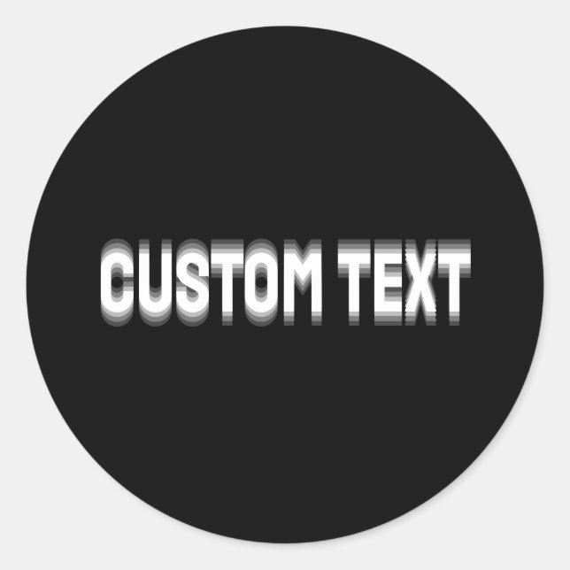 Sticker Rond Effet de texte déformé personnalisé avec bogue (Devant)