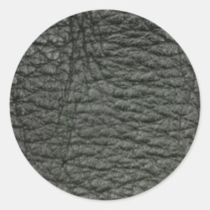 Sticker Rond Effet Noir Leather