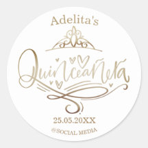 Effet or Quinceañera 15e anniversaire