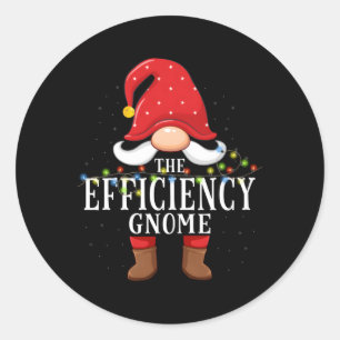 Sticker Rond Efficacité Gnome Family Pyjama