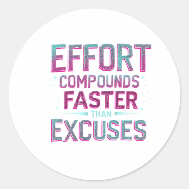 Sticker Rond "Effort sur les exemples" (Devant)