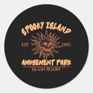 Sticker Rond Éffrayant Island Est 2002 Parc d'attractions Honde