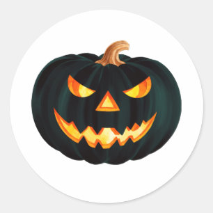 Sticker Rond Éffrayant Jack-O-Lanterne