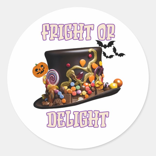 Sticker Rond Effrayant ou ravissant (Devant)