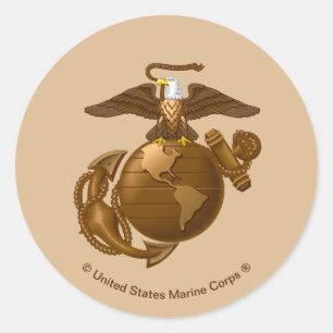 Sticker Rond EGA couleur complète - Bronze