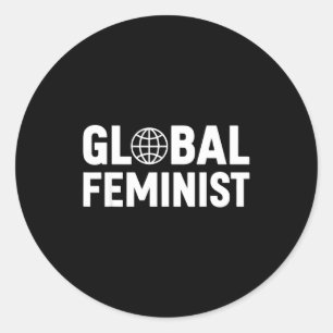 Sticker Rond Égalité d'autonomisation des femmes féministes mon