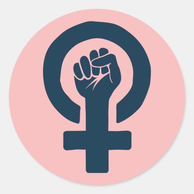 Sticker Rond Égalité des droits des femmes (Devant)