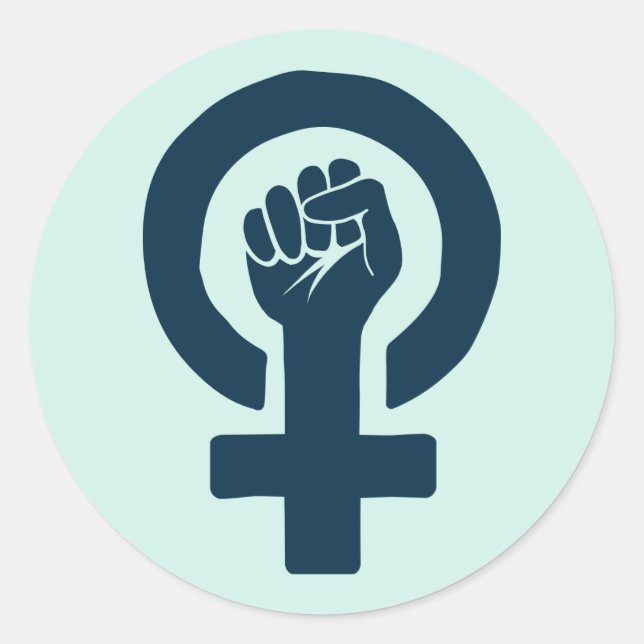 Sticker Rond Égalité des droits des femmes (Devant)