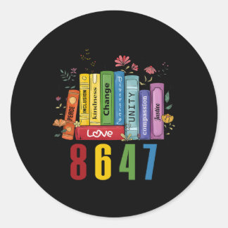 Sticker Rond Égalité des droits Fleurs du livre 8647 Femme fémi