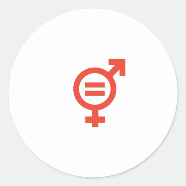 Sticker Rond Égalité=des sexes (Devant)