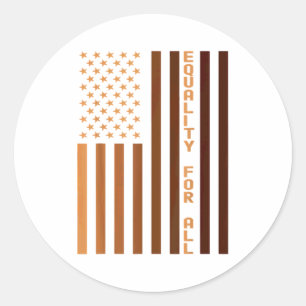 Sticker Rond Égalité pour tous Mois de l'histoire des Noirs Fem