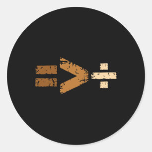 Sticker Rond Égalité supérieure à la division Égalité des droit