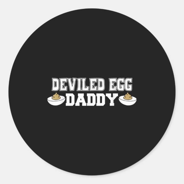 Sticker Rond Egg Daddy - Drôle Thanksgiving Drôle Egg Daddy (Devant)