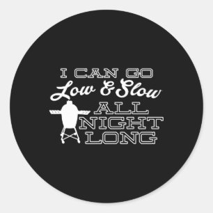 Sticker Rond Egghead Funny Bbq Kamado Smoker Grilling Pitmaster