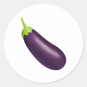 Sticker Rond Eggplant Emoji