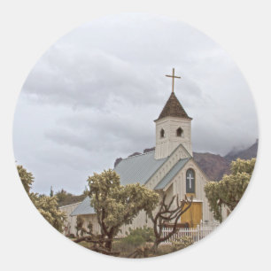 Sticker Rond Eglise Elvis dans les montagnes de Superstition