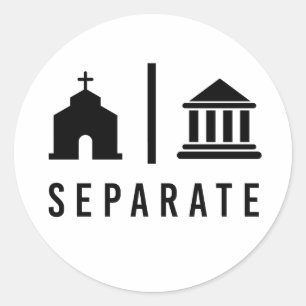 Sticker Rond Église et État séparés