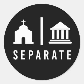 Sticker Rond Église et État séparés