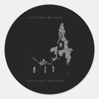 Sticker Rond Église Occulte Burning Atheist Satan Devil Antichr