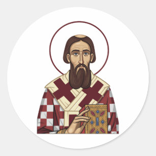 Sticker Rond Église orthodoxe Saint-Sava d'Europe de l'Est