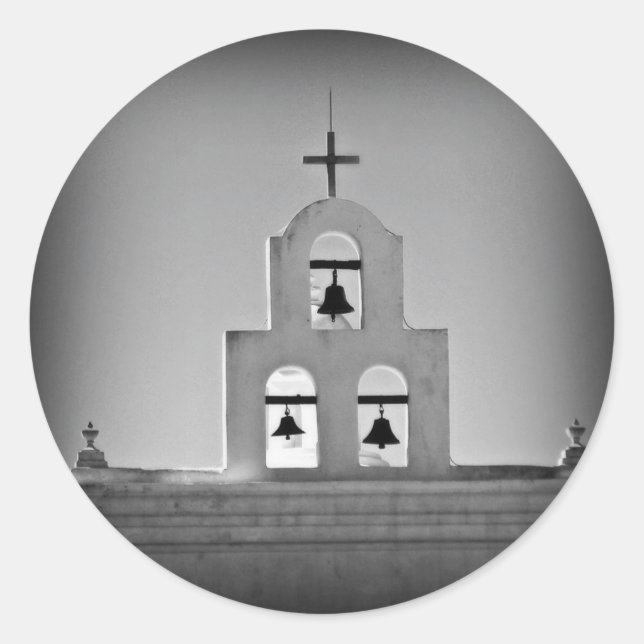 Sticker Rond Église San Xavier (Devant)
