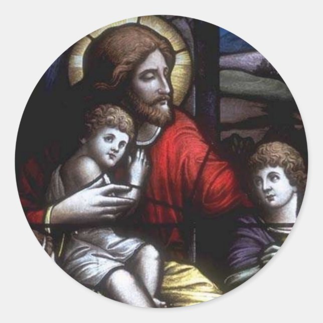 Sticker Rond Église Windows 032 (Devant)