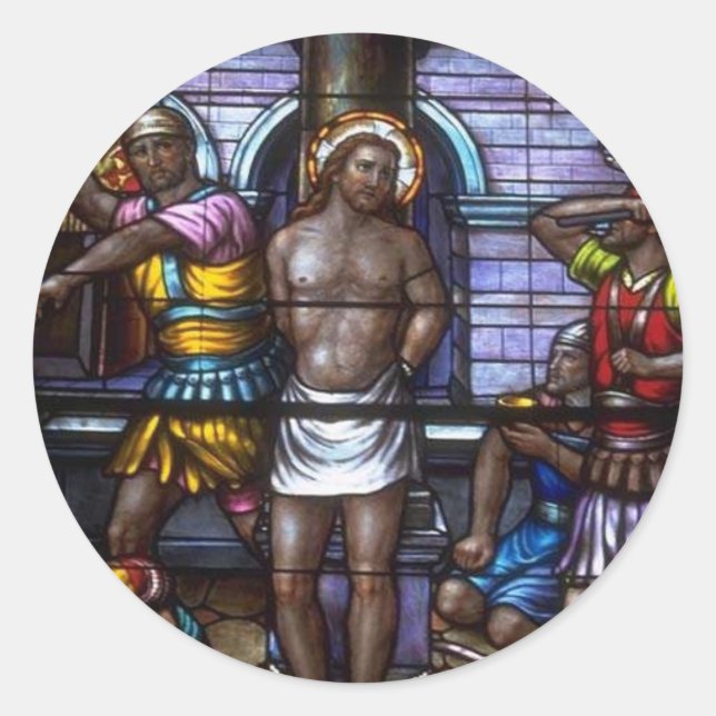 Sticker Rond Église Windows 050 (Devant)