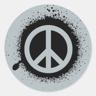 Sticker Rond Égouttement de paix