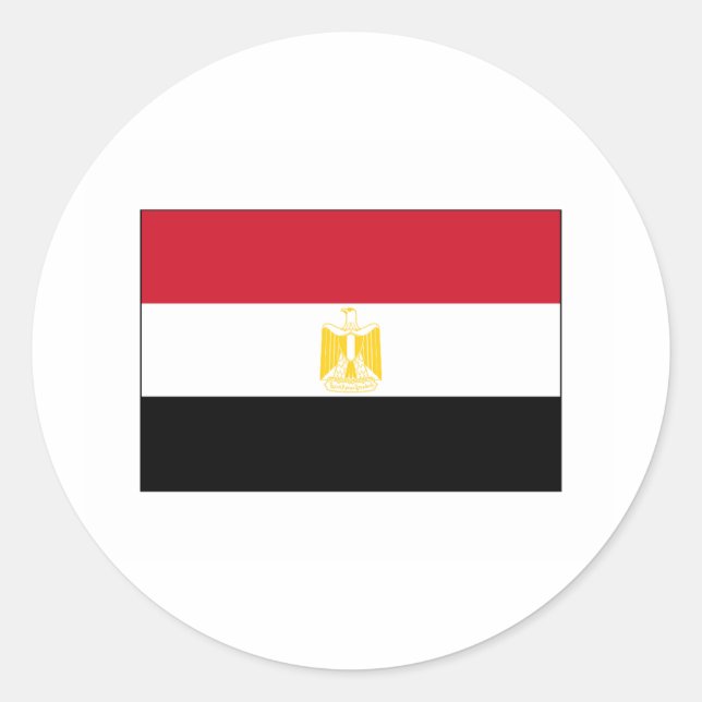 Sticker Rond Egypt FLAG International (Devant)