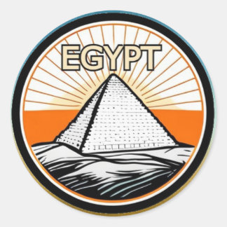 Sticker Rond Égypte