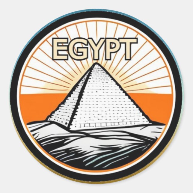 Sticker Rond Égypte  (Devant)