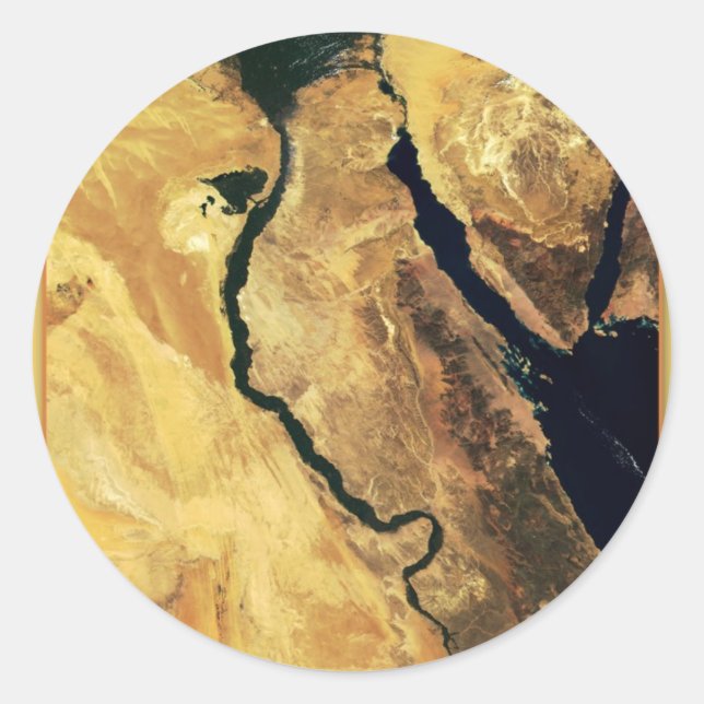 Sticker Rond Égypte de l'espace extra-atmosphérique (Devant)