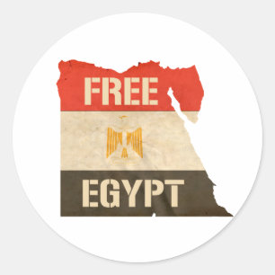 STICKER ROND EGYPTE LIBRE