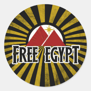 Sticker Rond Egypte libre