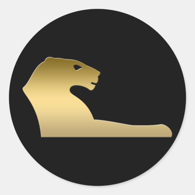 Sticker Rond Egyptian lion (Devant)