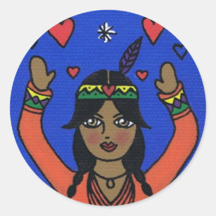 Sticker Rond Ehawee propage l'amour (stickers)