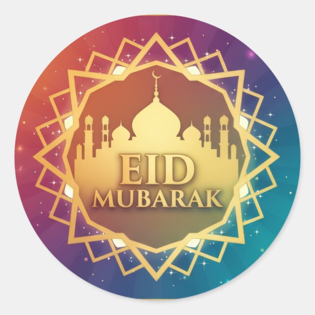Sticker Rond Eid Coloré (Devant)