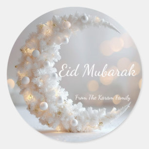 Sticker Rond Eid Moubarak musulman personnalisé 