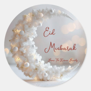 Sticker Rond Eid Moubarak personnalisé 