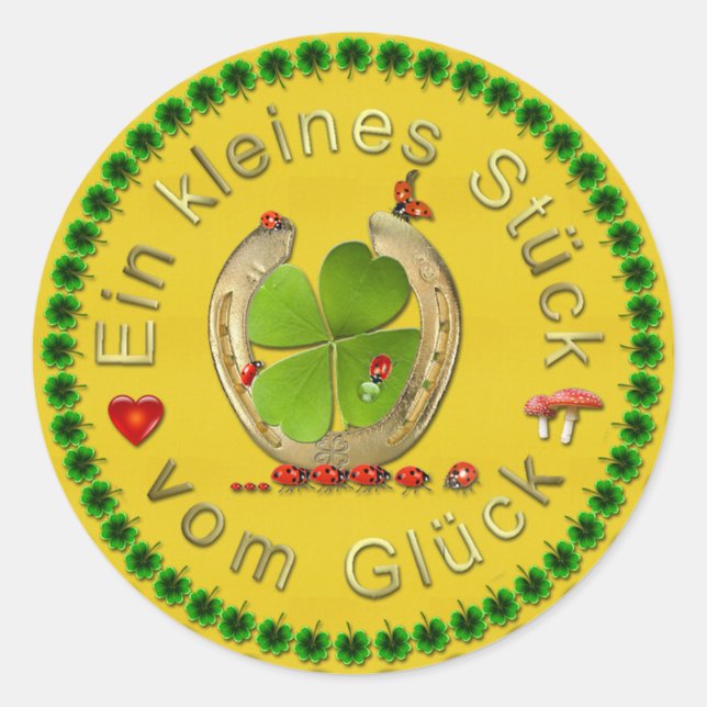 Sticker Rond Ein Kleines Stuck Vom Gluck (Devant)