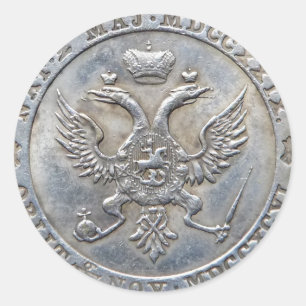 Sticker Rond Ekaterine II / Reine Catherine II, Russie