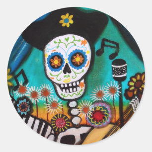 STICKER ROND EL CANTADA-GITARA