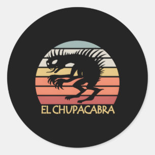 Sticker Rond El Chupacabra Créatures Urbaines Et Cryptides
