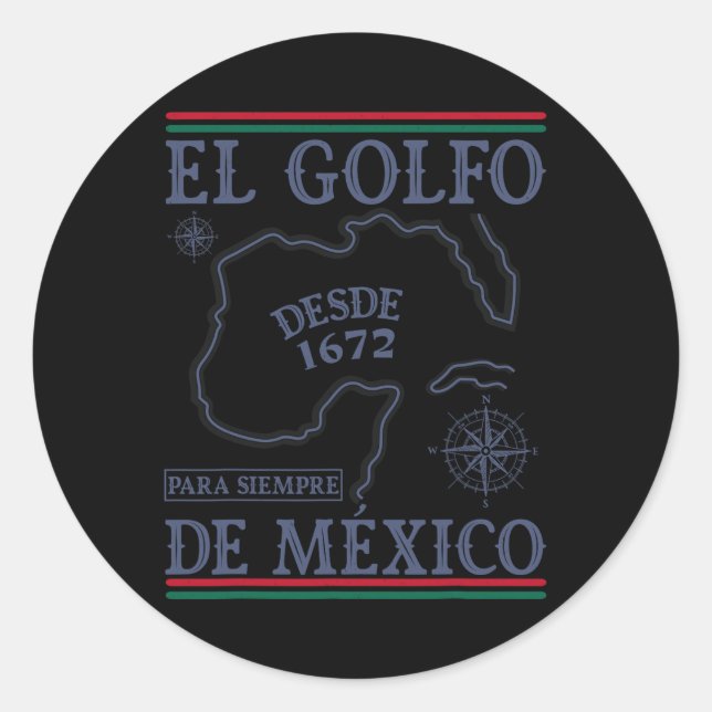 Sticker Rond El Golfo De México (Devant)