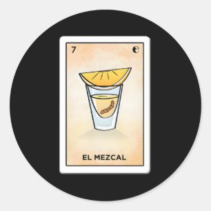 Sticker Rond El Mezcal LoterãA