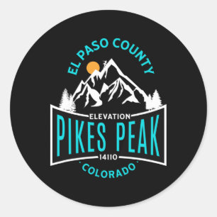 Sticker Rond El Paso County Pikes Peak Colorado Climbing