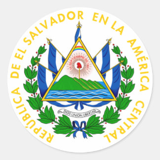Sticker Rond El Salvador - emblème/drapeau/armoiries/symbole