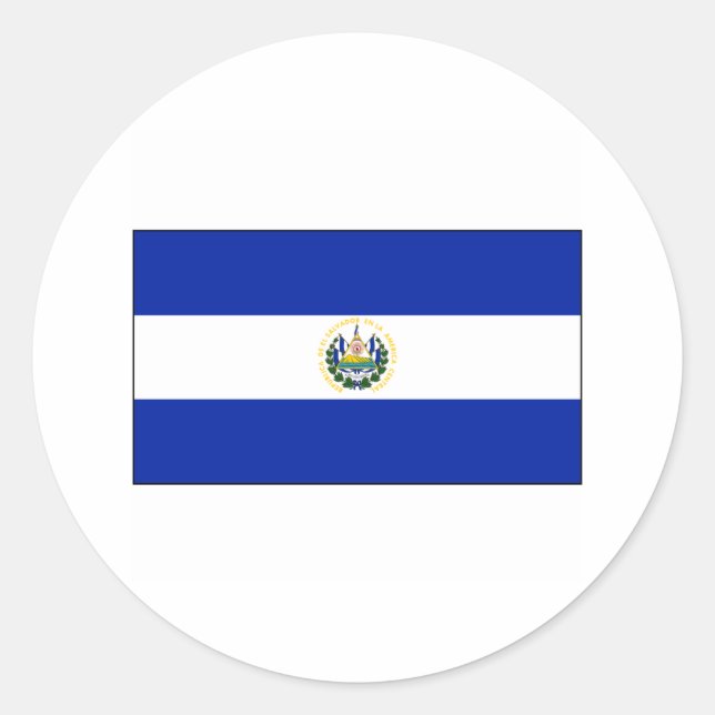 Sticker Rond El Salvador FLAG International (Devant)