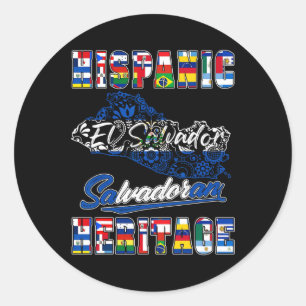 Sticker Rond El Salvador Mois national du patrimoine hispanique