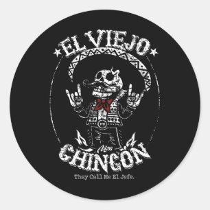 Sticker Rond El Viejo Mas Chingon Cinco De Mayo Mexique